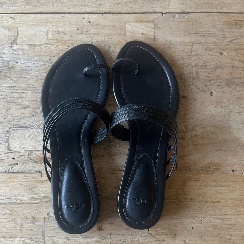 Alexandre Birman Minimal Black Leather Strappy Sandals 39 Quiet Luxury